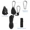 2pcs Adjustable Hanging Rope Awning Guy Ropes Adjustable Lifting Rope Lanyards For Tent Pulley Hooks