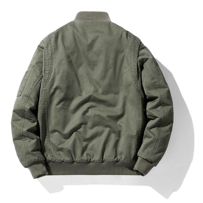 Thickened Velvet Cotton-padded Clothes Men's Washed Casual Cotton-padded Jackets Loose Tooling Jackets Flight Jackets Padded Clothes