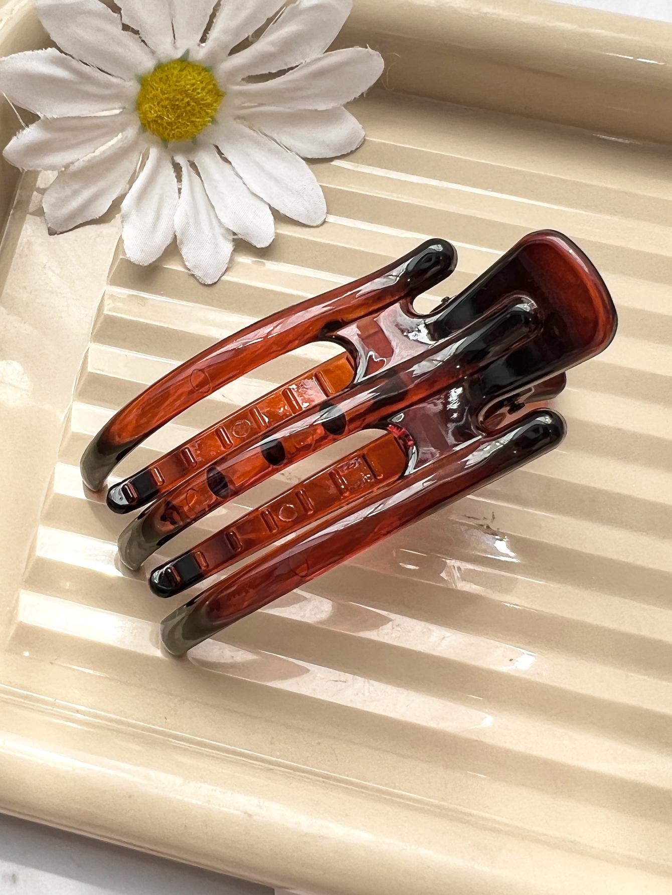 

Акриловые крабовые зажимы для волос для женщин, держатели для хвостиков, зубчатые расчески для волос, заколки, модные нескользящие аксессуары для волос кофейный