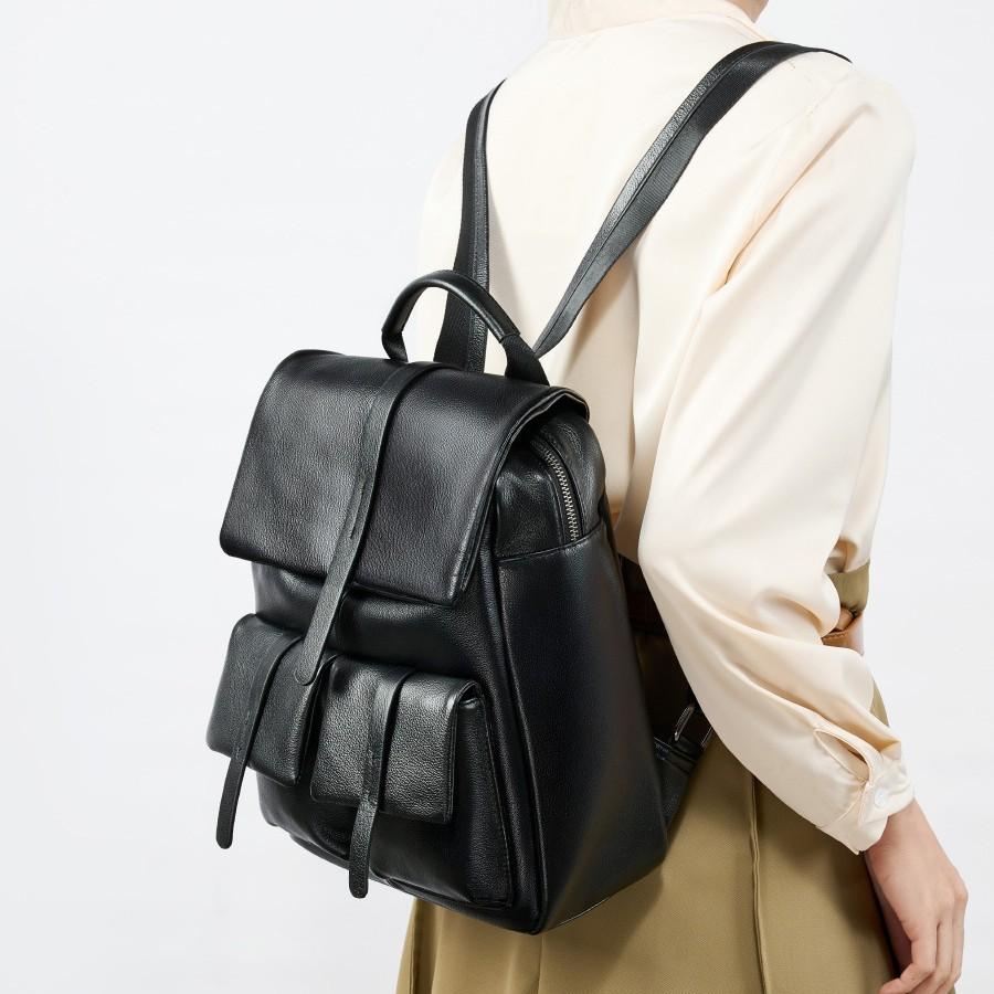 Multifunktionaler Rucksack mit großem Fassungsvermögen Leder Mode Rucksack Reise Damenrucksack