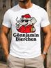 Gonnjamin Bierchen Close Up Cartoon Elephant With Cigar Bottle And Bold Lettering Unisex All Unisex All TShirt