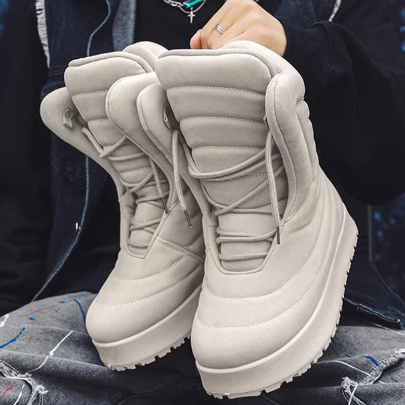 Fashion Blue Men's High Sneakers Streetwear Designer Boots Men Comfort Casual Supetstar Luxury Shoes Men Trendy Motorcycle Shoes A2