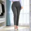 High Waist Slim Fit Women Pants Casual Trousers Tight Legs Hip Hugging Pure Color Long Pants with Pockets Daily Wear