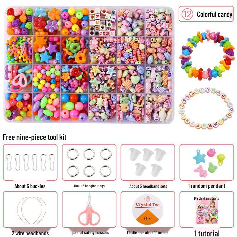 Kids' Handmade Bracelets DIY Gift Set for 8-Year-Old Girls - Beading Materials Included