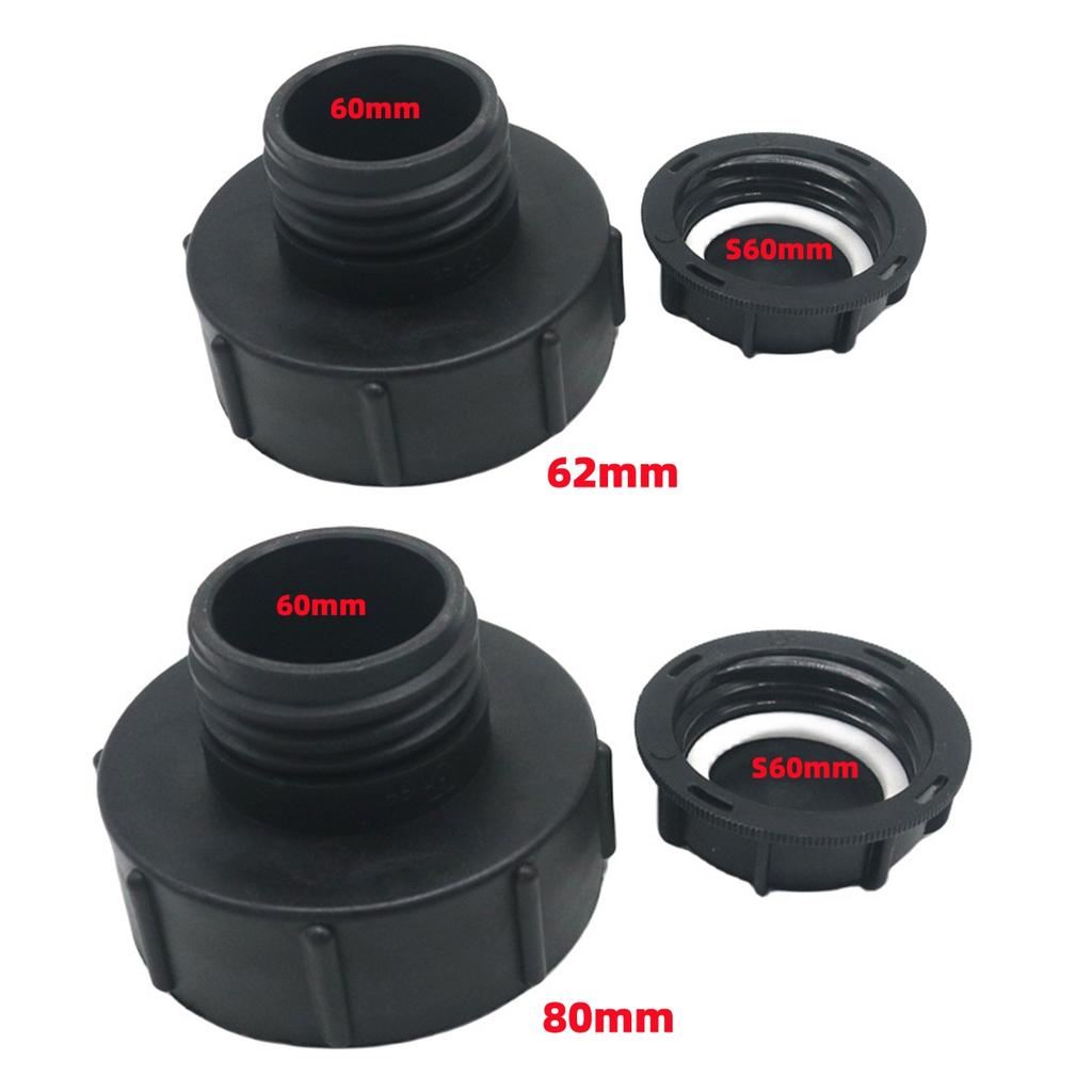 1/5Pcs IBC Tank Connectors S60/100mm Coarse Thread End Caps S62/80/100mm Reducing Joints Garden Ton Barrel Irrigation Adapters