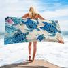 Large Blue Sea Turtle Print Beach Towel, Ocean Design, Quick Dry Microfiber, Sand Free, Perfect for Beach, Pool, Travel