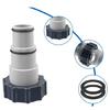 Pool Hose Reducers 1.5inch To 1.25inch Threaded Adapters with Clamps Washers Suitable for Above Ground Pool Pump Hoses