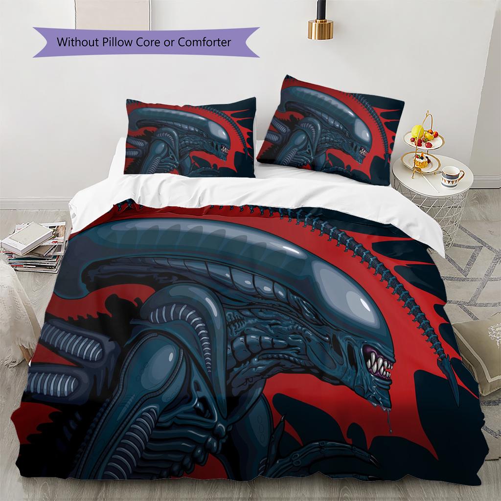 Cartoon Pattern Bedding Quilt Set Quilt Cover Pillowcase Home Decoration Birthday Gift (1 * Duvet Cover + 2 * Pillowcase, Without Core)