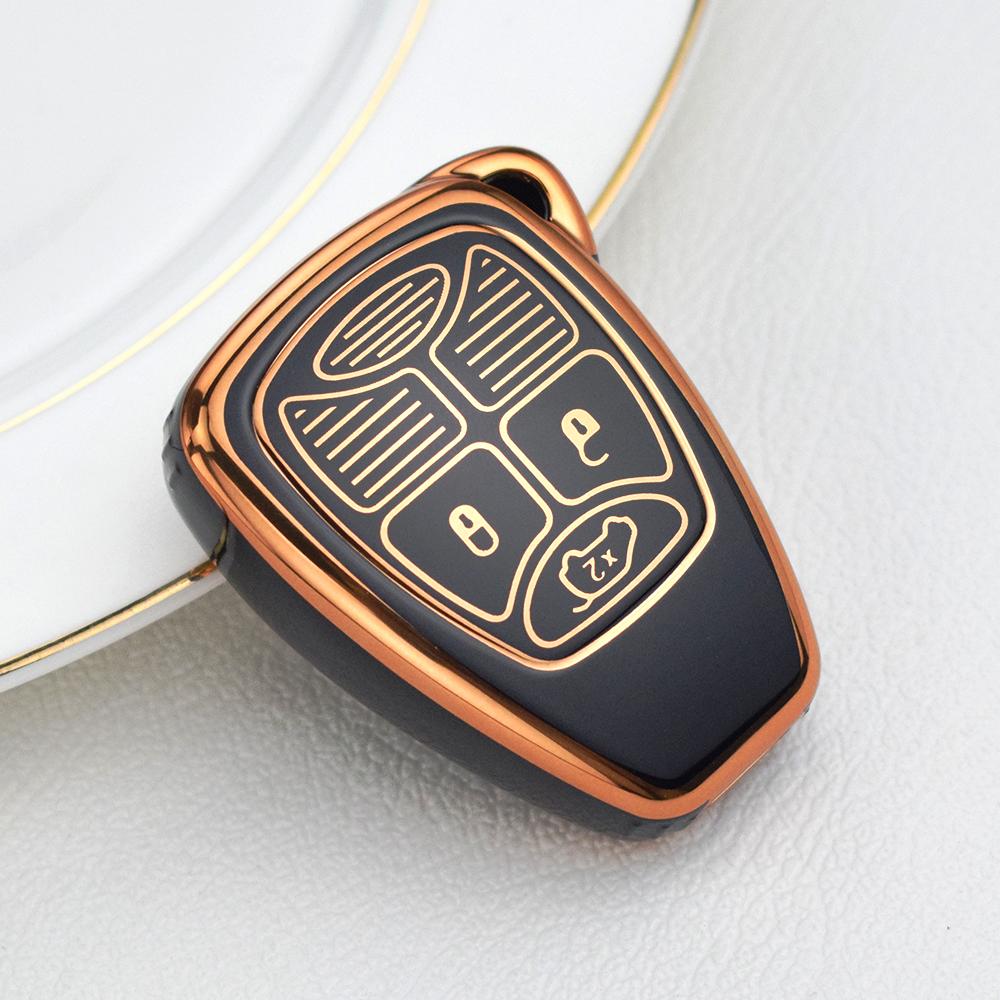 3-Tasten-TPU-Autoschlüsselhülle für Chrysler Pacifica Aspen 300 Dodge RAM Caravan Jeep Commander Grand Cherokee