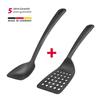Ustensiles de cuisine - westmark - 283722e6 - spatule et cuillère - plastique noir - 2 pièces