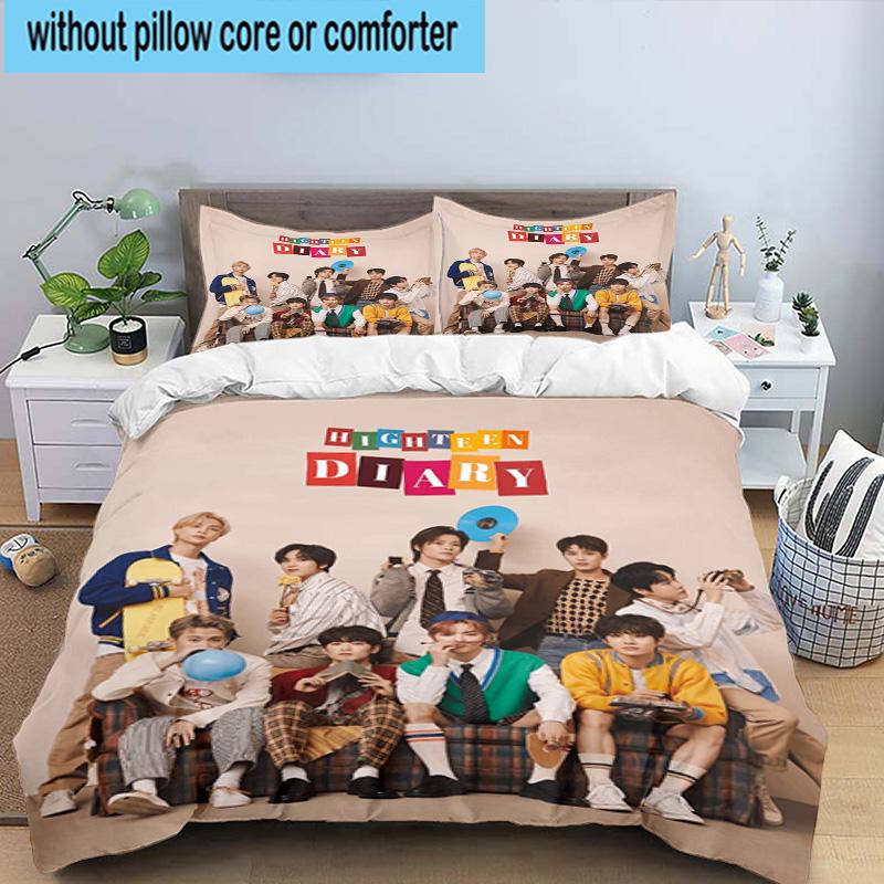 3PCS Kpop music 3pcs Bedding,Including 3PCS Duvet Cover And 2pcs Pillowcases Perfect for Christmas,Ideal for Bedroom, Dormitory