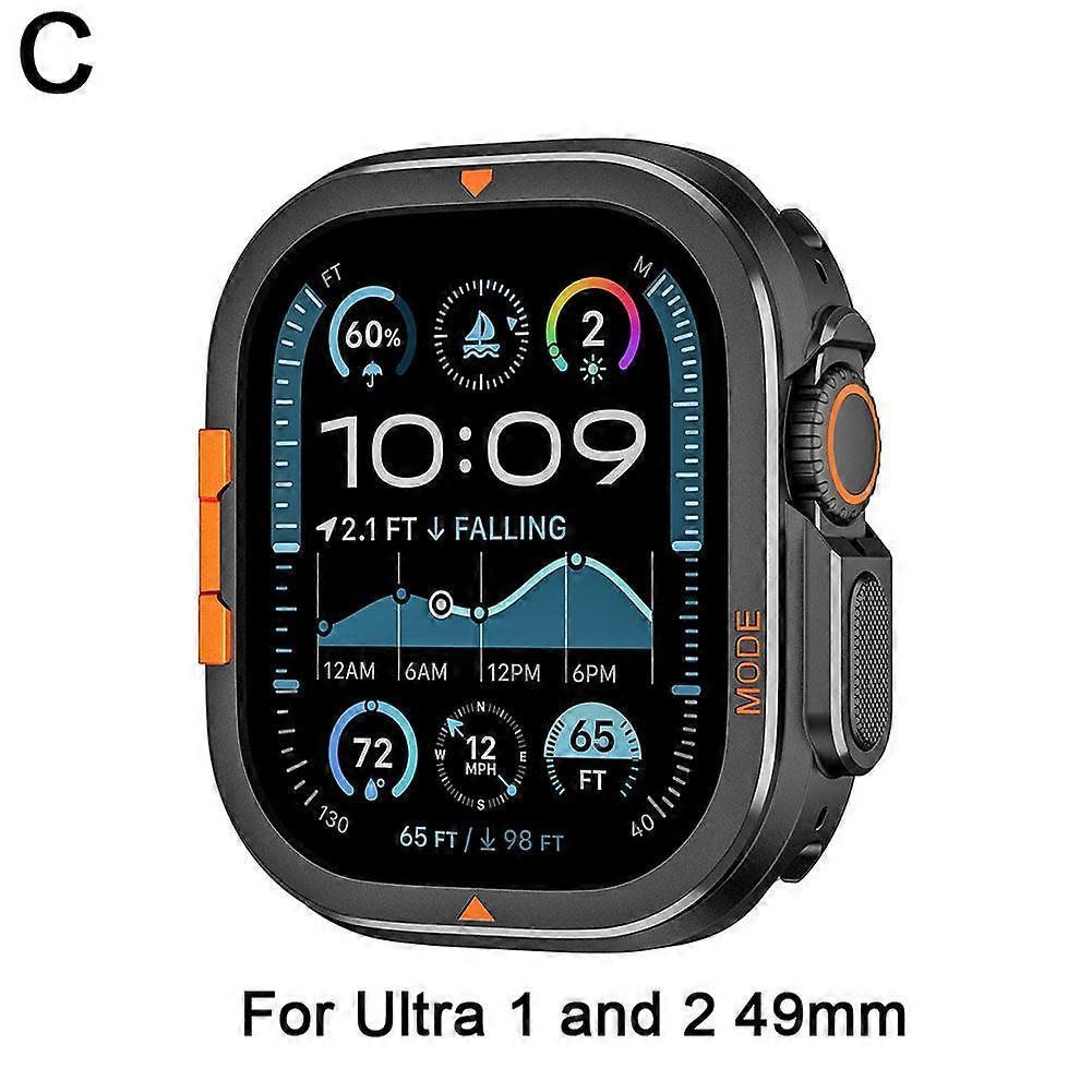 Applicable For Apple Watch Alpine Metal Case Apple Ultra 2nd Gen/1st Gen Half Wrap Hollow Apple Protective Case