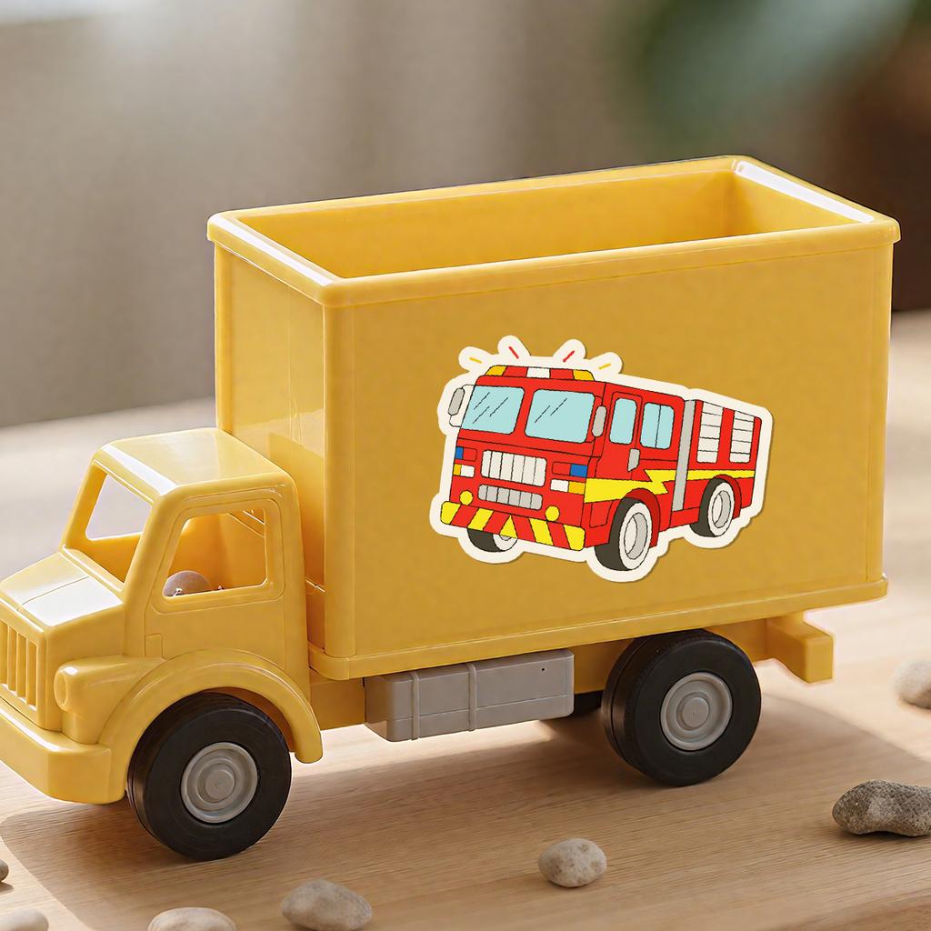 50 Fire Truck Graffiti Stickers Suitcase Car Notebook Skateboard Water Cup Waterproof Decorative Stickers