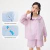 Girls' Hooded Letter Embroidery Sun Protection Jacket