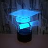 New Bachelor's Hat 3d Lamp Multi-color Touch Control 3d Moderne Desk Lamp Graduates Gift Small Table Lamp Customization