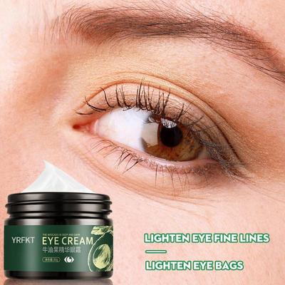 Augencreme gegen Augenringe und Tränensäcke. Natürliche Avocado-Augencreme. Straffende Augencreme