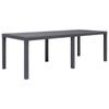 Day and Night - Day and Night Brown Rattan Look Plastic Garden Table 220x90x72 Cm