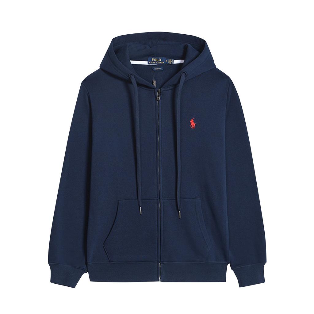 Spring Thin Hooded Cardigan Color Sweatshirt Embroidered Loose Large Paul Men's Coat