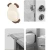Self-Adhesive Door Handle Cushion Silent Rubber Door Knob Wall Shield Cushion Cartoon Animal Design Anti-Collision Pad For