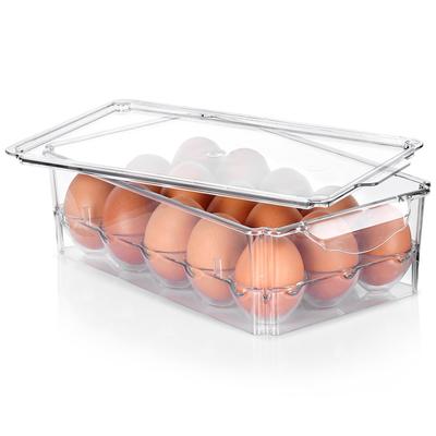Recipiente para 15 Ovos Caixa de Ovos Organizador de Cozinha para o Frigorífico Com Fecho