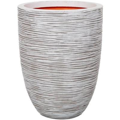 CAPI EUROPE Flower Pot NATURE RIB - 36x47 Cm - Ivory