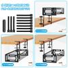 Ankuka Cable Tray, Under-Desk Storage, Cable Concealer, 40cm Wide, Fits Desk Tops 1-5cm Deep, Popular Model, No Drilling Required, Router Storage,