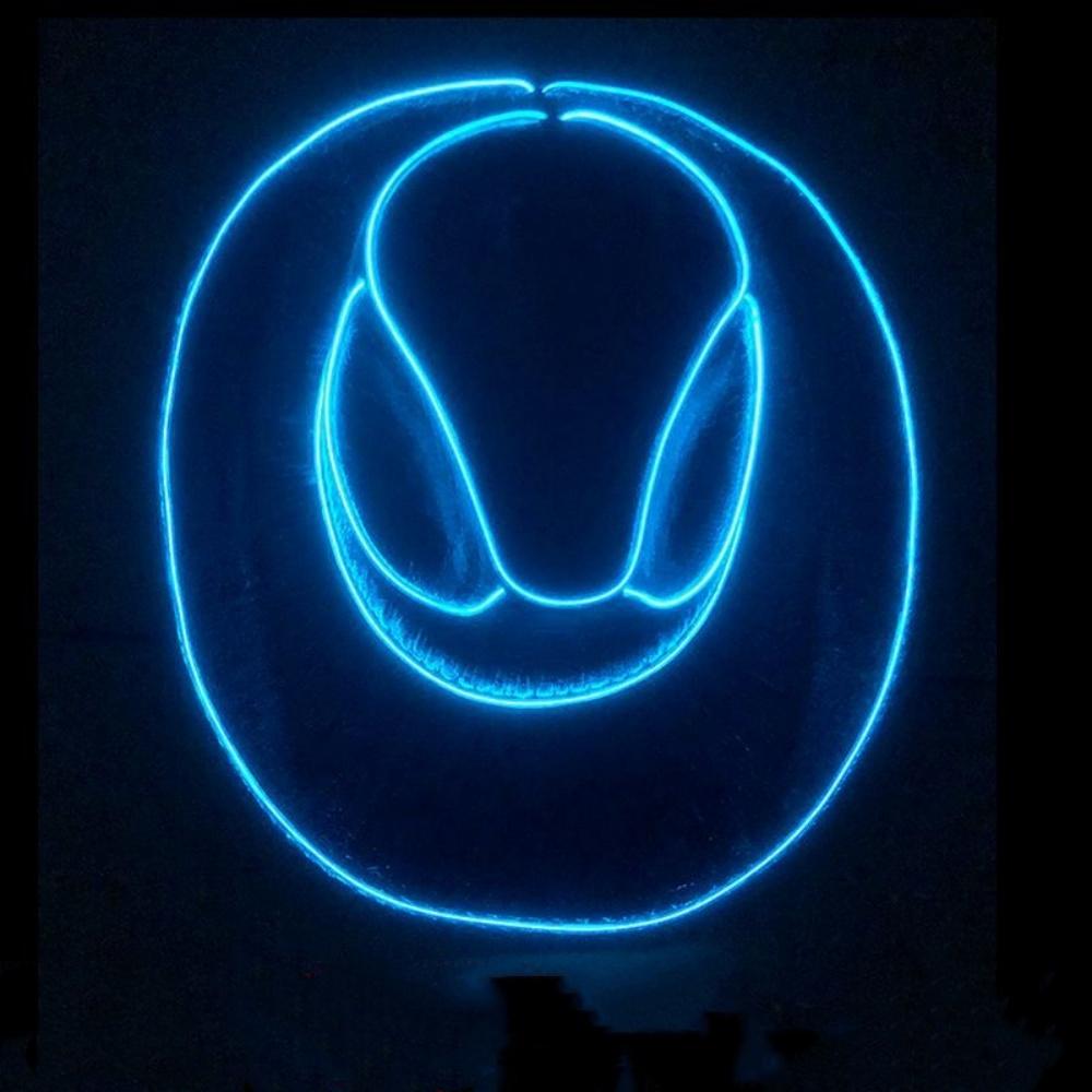 Glowing Decor Supplies Luminous Cowboy Hat LED Pearlescent Cowboy Cap Fashion Neon Light Hat For Party