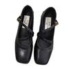 Retro buty Mary Jane wczesną jesienią 2025 nowe francuskie temperament eleganckie kwadratowa główka lekkie wycięcie gruby obcas wysoki obcas małe skórzane buty