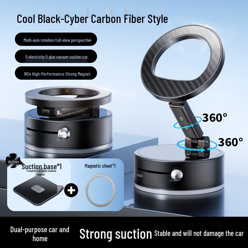 Multifunctional Double-Sided Magnetic Phone Holder for Desktop, Wall, Car, or Mirror Use