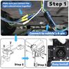 MECMO Multi-Toe 4-Way Flat to 7-Way RV and 4-Way Flat Female End Trailer