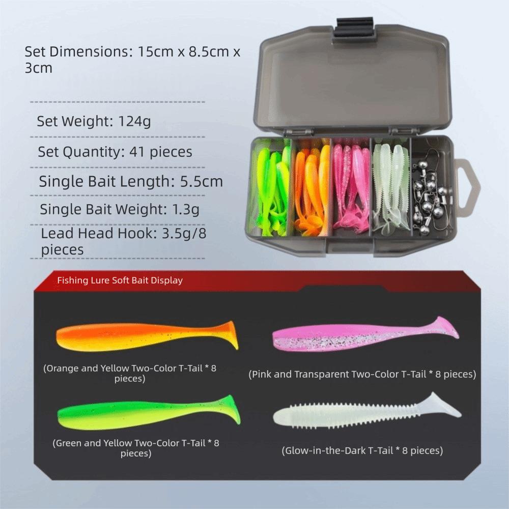 Metal Jig Head Soft Fishing Lures With Hook Paddle Tail Fishing Lure Swimbait Worm Shad Bait