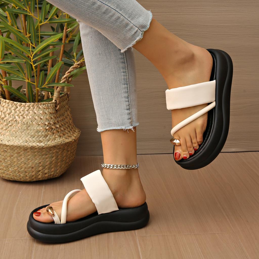 Fashion Women Slippers Summer Fashion shoes Flip Flops Outdoor Luxury Slides Women Non Slip Platform Slippers Casual Beach Flat Sandals