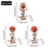 3-Piece Set Of Meditation Yoga Pumpkin Head Skull Figurines Durable Realistic Pumpkin Head Skull Doll Weird Yoga Pose