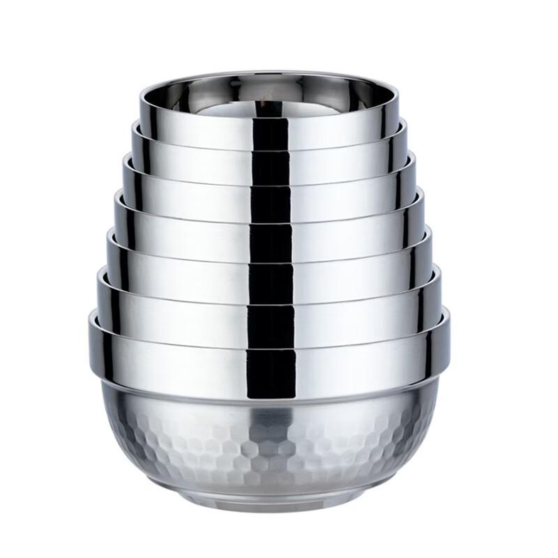 Thickened 304 Stainless Steel Double-Layer Rice Bowls