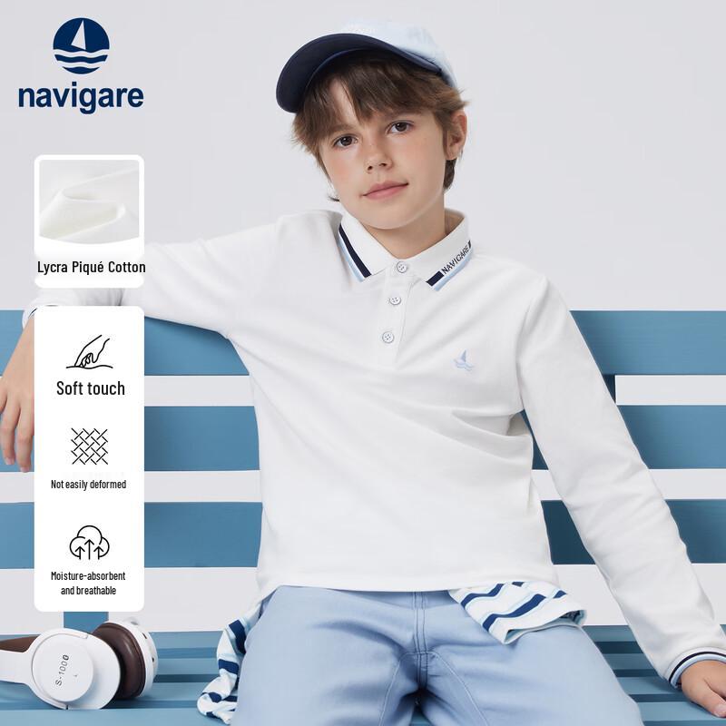 Navigare Boys  Long-Sleeve Polo Shirt 130