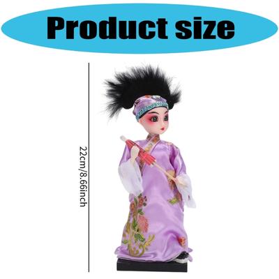 Peking Operas Sculpture Traditional Chinese Art Characters Dolls Puppet Ornament for Decorative Use and Gift Giving