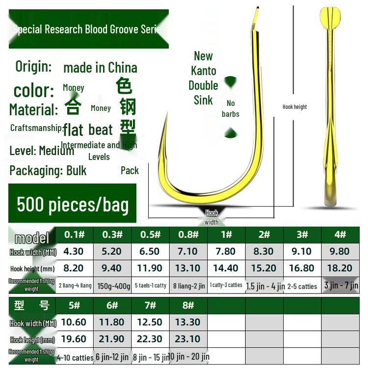 Golden Wire Double Hook Leader for Wild Fishing - Ideal for Tuna, Crucian Carp, Grass Carp, Bream, Silver Carp, and Bighead Fish