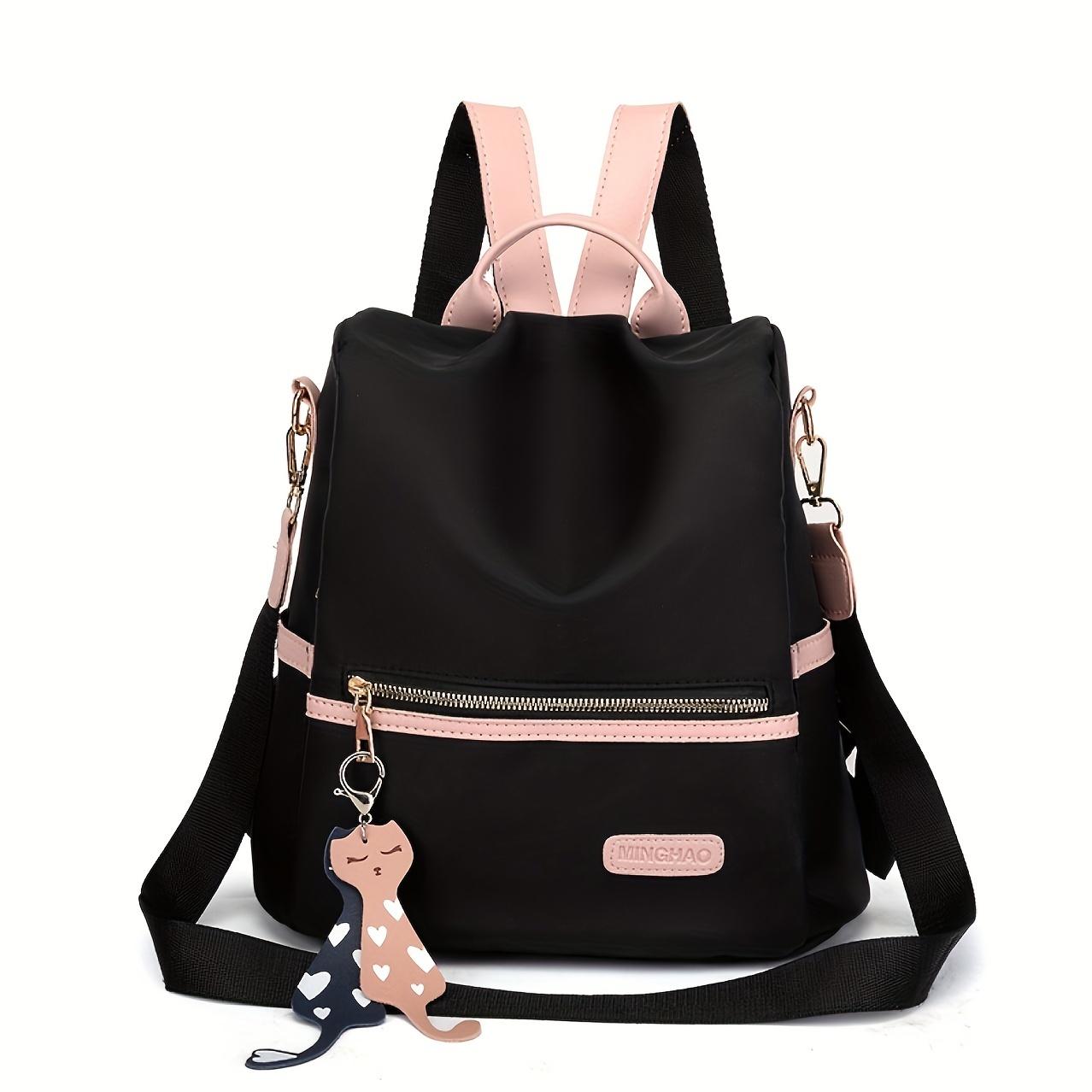 Multifunctional Ladies Handbag Ladies Travel Lightweight Stylish Backpack School College Backpack with Cute Pendant Open Pocket Travel Bag 1166₽