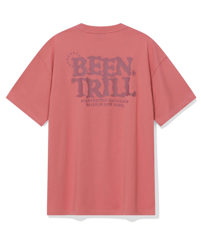 BEENTRILL Star Circle Logo T-Shirt (Dark Pink)