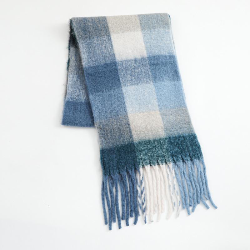 Imitation Cashmere Scarf Soft and Waxy Thickened Men's Thick Tassel Woolen Scarf Women's Winter Solid Color Autumn and Winter Scarf