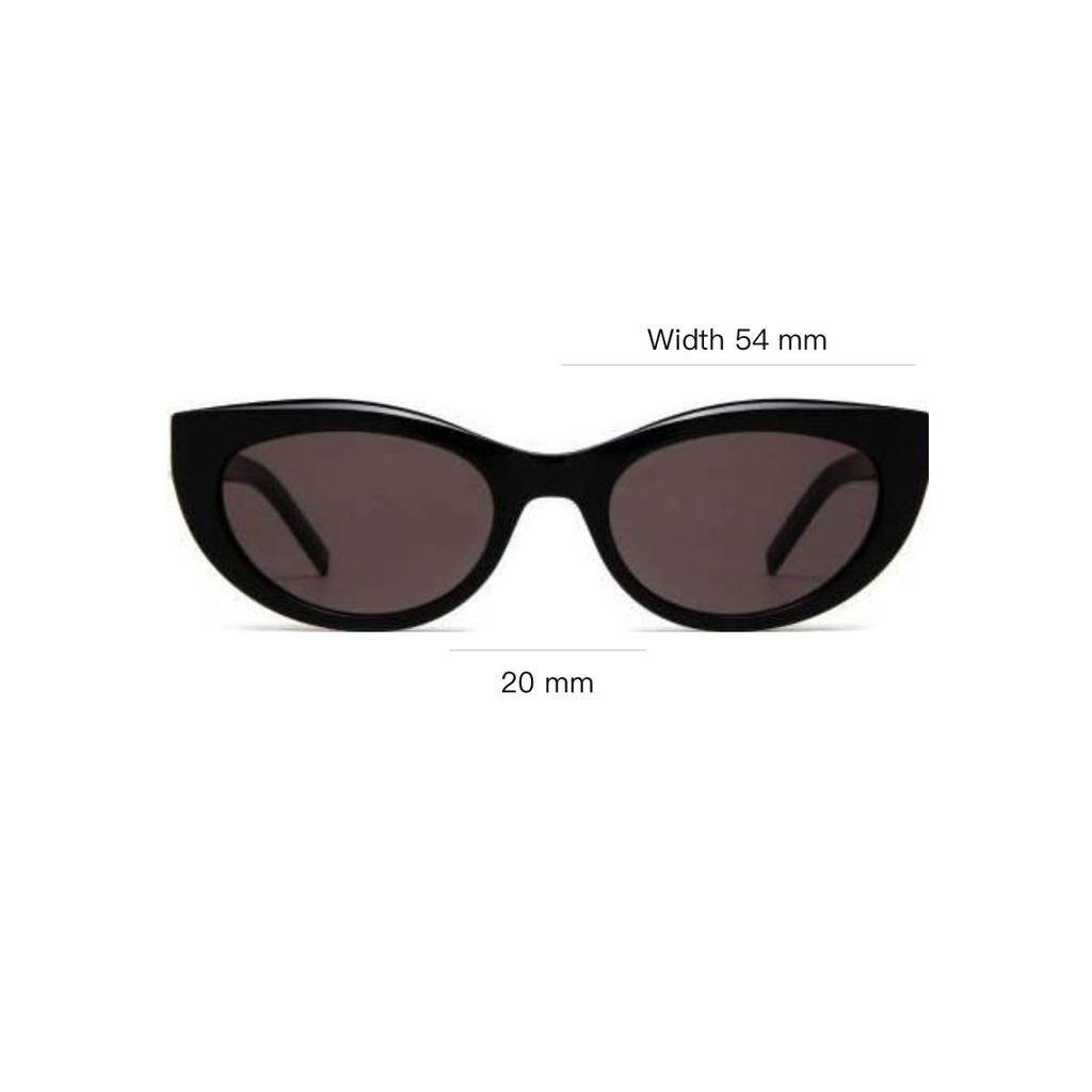 Saint Laurent Side Logo Acetate Cat Eye Sunglasses Unisex sunglasses Black SLM115001