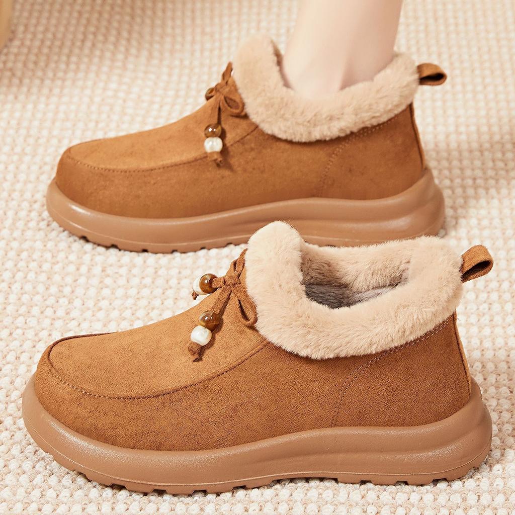 Shoes Women's Cotton Shoes Snow Boots Fashion Versatile Women's Boots Bow Platform Short Boots Warm Cotton Boots