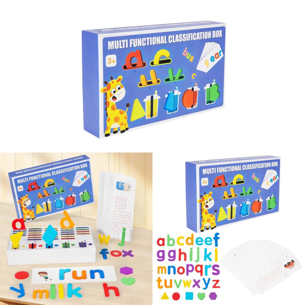 Wooden Alphabet Sorting Blocks Educational Toy For Kids Learning And Development