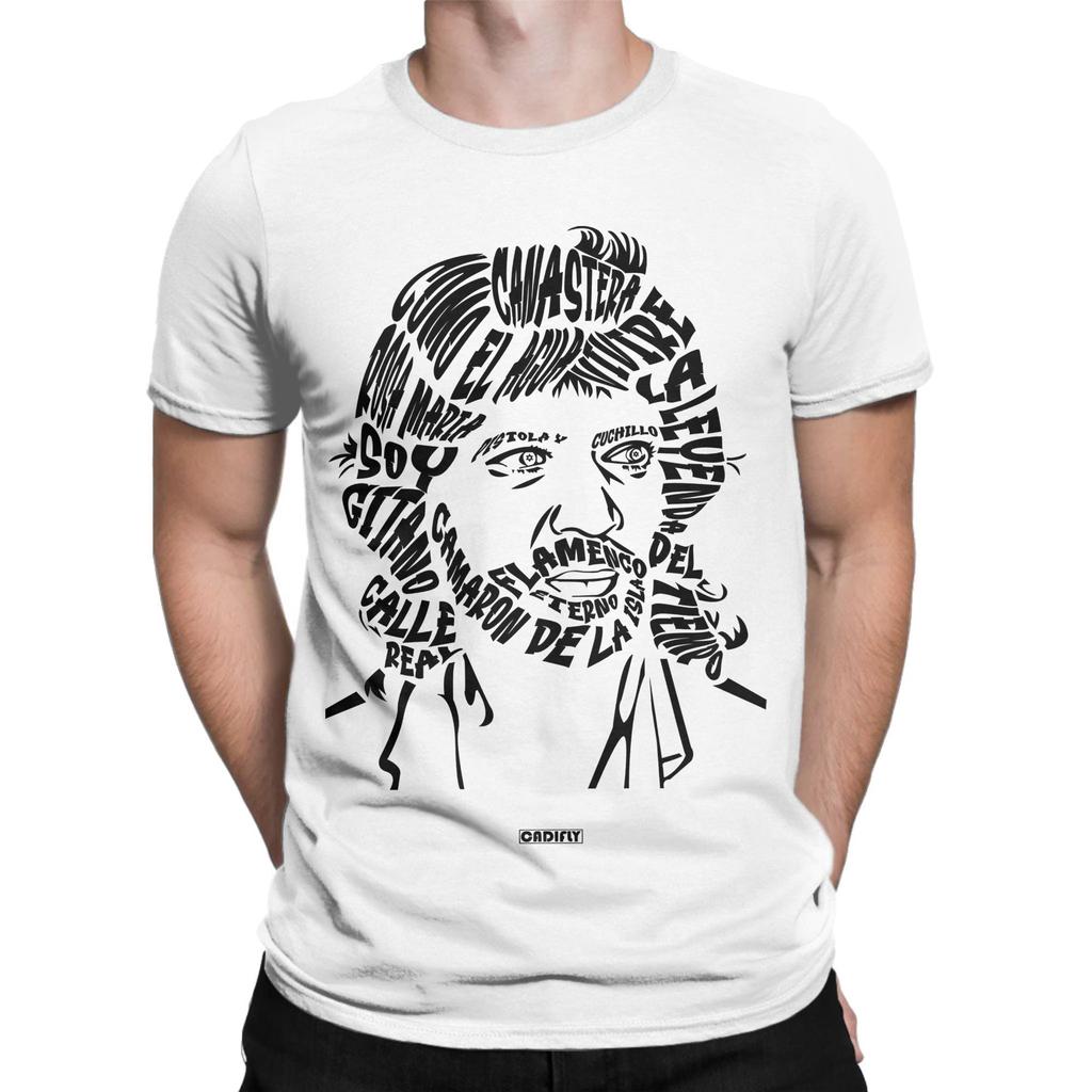 Camarons De La Isla Flamenco Men T Shirt  Vintage Tees Short Sleeve O Neck T-Shirt Pure Cotton Classic Clothes