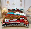 Cartoon Car Bedding Set Construction Vehicles Comforter Cover 3pcs Kids Machinery Truck Soft Polyester Duvet Cover for Boys Gift