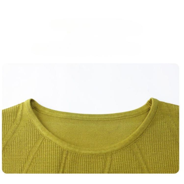 Summer Women's Ice Silk Knitted T-shirt Mom Summer Outfit Thin Hollow Out Knitted Top Short Sleeve