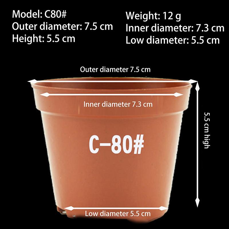 7.5/9/10.5/11.5Cm Circular Plastic Flowerpot, Plant Nursery, Small Flower Pot, Potted Plant