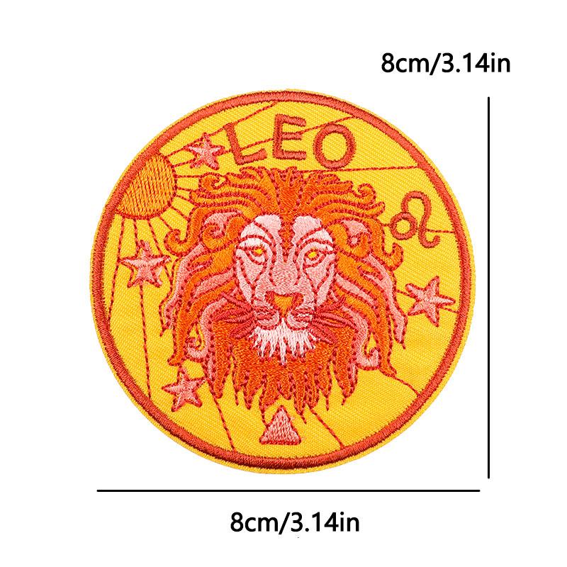 12 Zodiac Signs Embroidery Patch Iron On Patches Complete Set Horoscope Constellation Design for Jacket Backpack Daily Decor