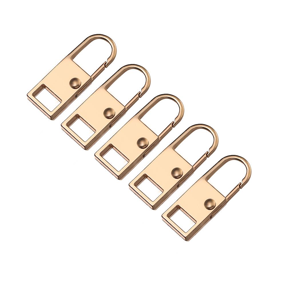 5 Stück Abnehmbarer Metall-Reißverschlusskopf Reißverschlussanhänger Sofort-Reißverschluss-Reparaturset Ersatz für Gebrochene Schnalle Reisetasche