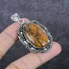 Mariam Jasper Gemstone 925 Sterling Silver Jewelry Pendant 2.29"